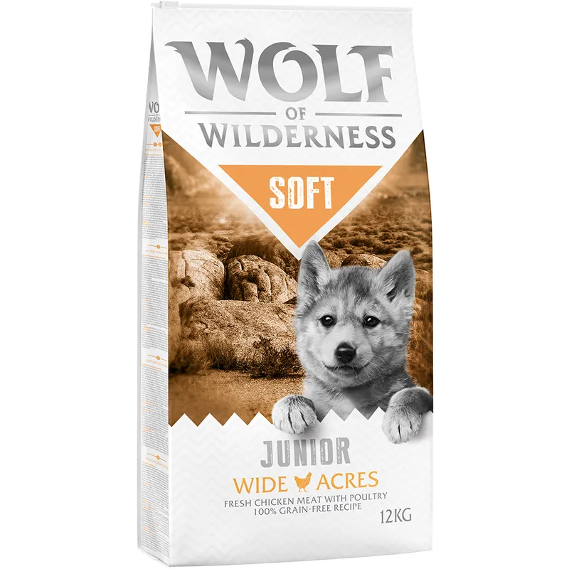 Wolf of Wilderness Junior „Soft – Wide Acres”, kurczak - 12 kg