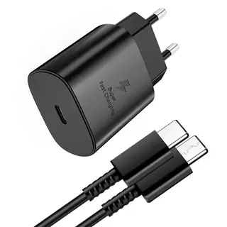 SZYBKA ŁADOWARKA SIECIOWA DO TELEFONU KOSTKA 25W MOCNY ZASILACZ+KABEL USB-C