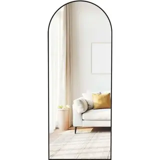 Lustro Stojące Duże z Ramą 165x60 cm Czarny Songmics