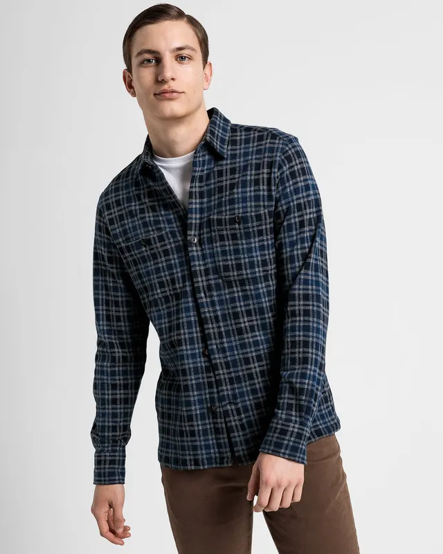 Gant Kurtka Koszulowa Męska Jersey W Kratę