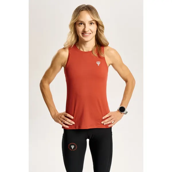 Pomarańczowy damski top biegowy TW ENDURANCE SINGLET TOP 171 W TREC ORANGE - S