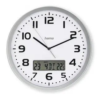 Hama Zegar ścienny DCF Moorea 30cm Srebrny