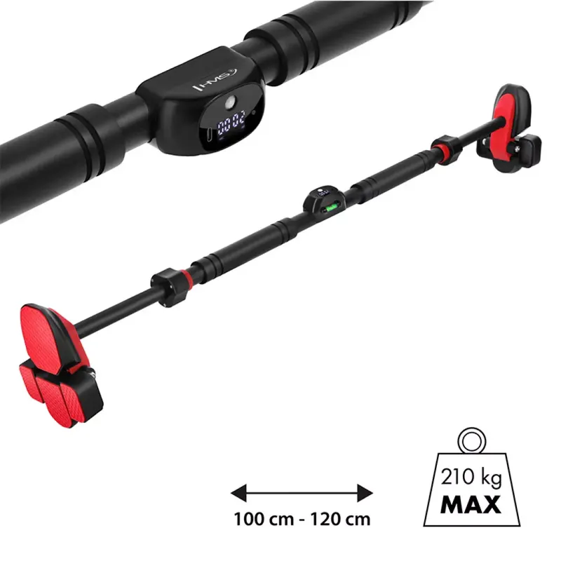 Drążek rozporowy z poczwórnym wsparciem i licznikiem HMS DD501 100-120 cm