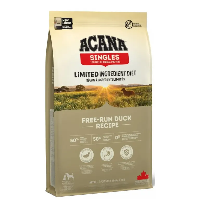 ACANA SINGLES Free-Run Duck - sucha karma dla psa - 11,4kg