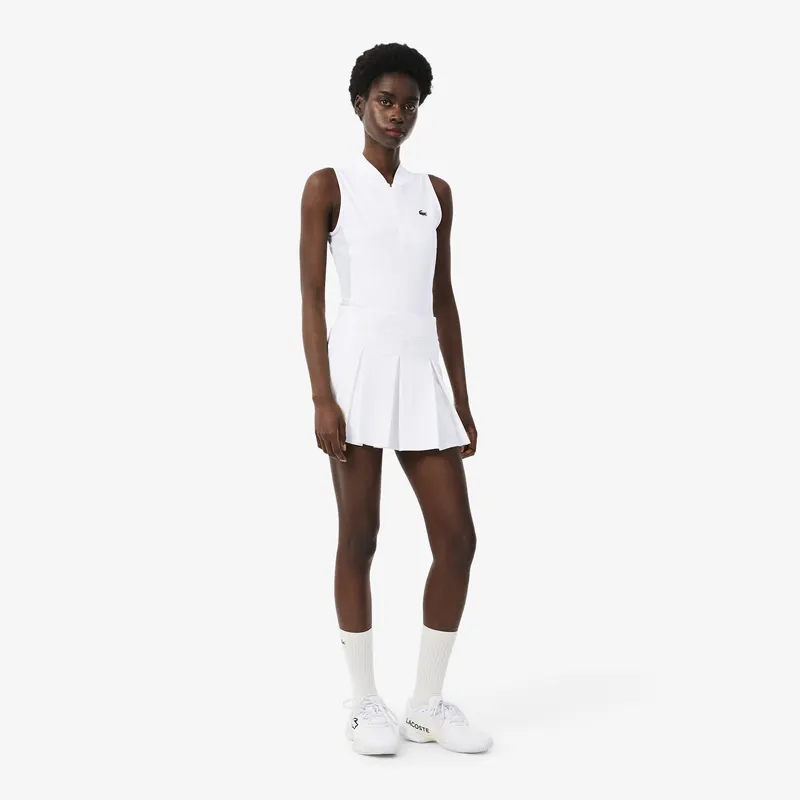 Lacoste Spódnica Tenisowa Ultra Dry Z Wewnętrznymi Szortami Biała