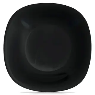 Talerz obiadowy głęboki szklany czarny luna 21,5 cm, 650 ml