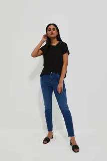 Jeansy skinny push up ciemnoniebieskie