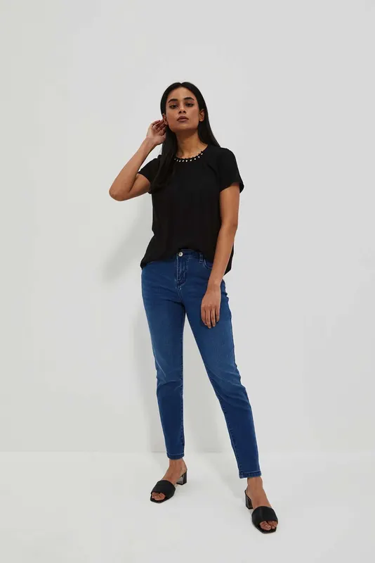 Jeansy skinny push up ciemnoniebieskie