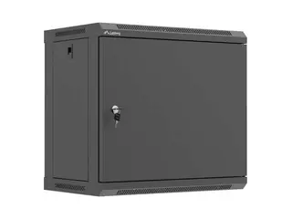 Lanberg Szafa instalacyjna rack wisząca 19 cali 9U 540x350mm czarna drzwi pełen metal (flat pack)