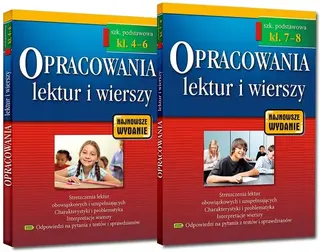 Opracowania lektur i wierszy - szkoła podstawowa - klasy 4-6, 7-8 GREG 2026