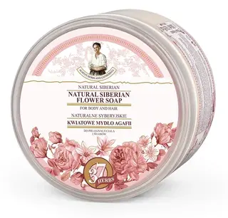 Kwiatowe Mydło do Ciała Włosów Naturalne Syberyjskie 500 ml BABUSZKA AGAFIA