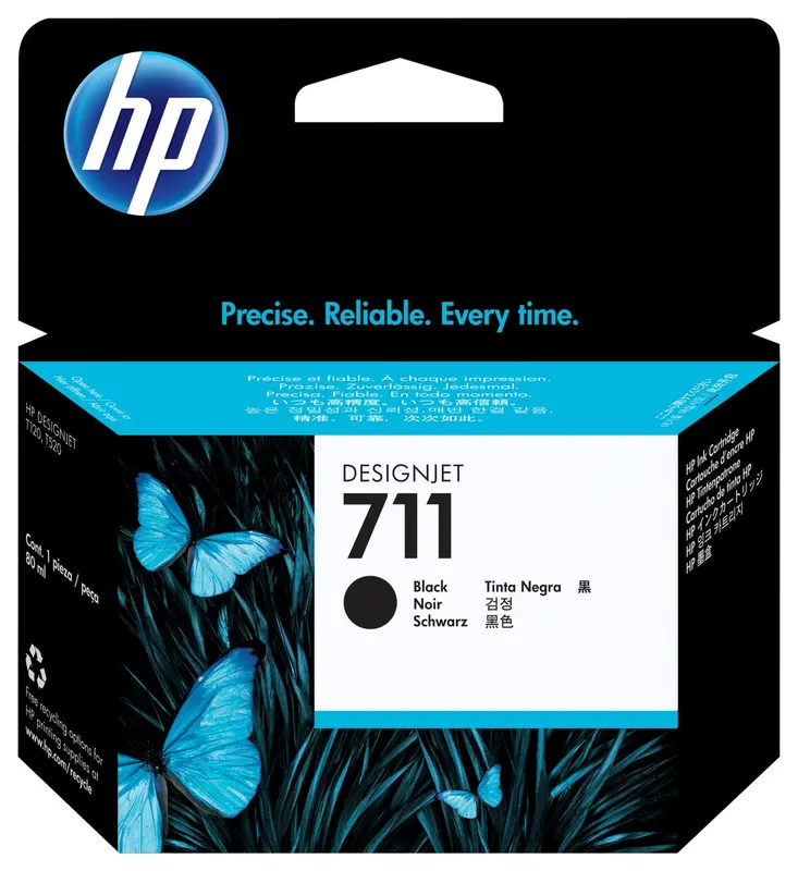 Czarny wkład atramentowy HP 711 DesignJet 80 ml