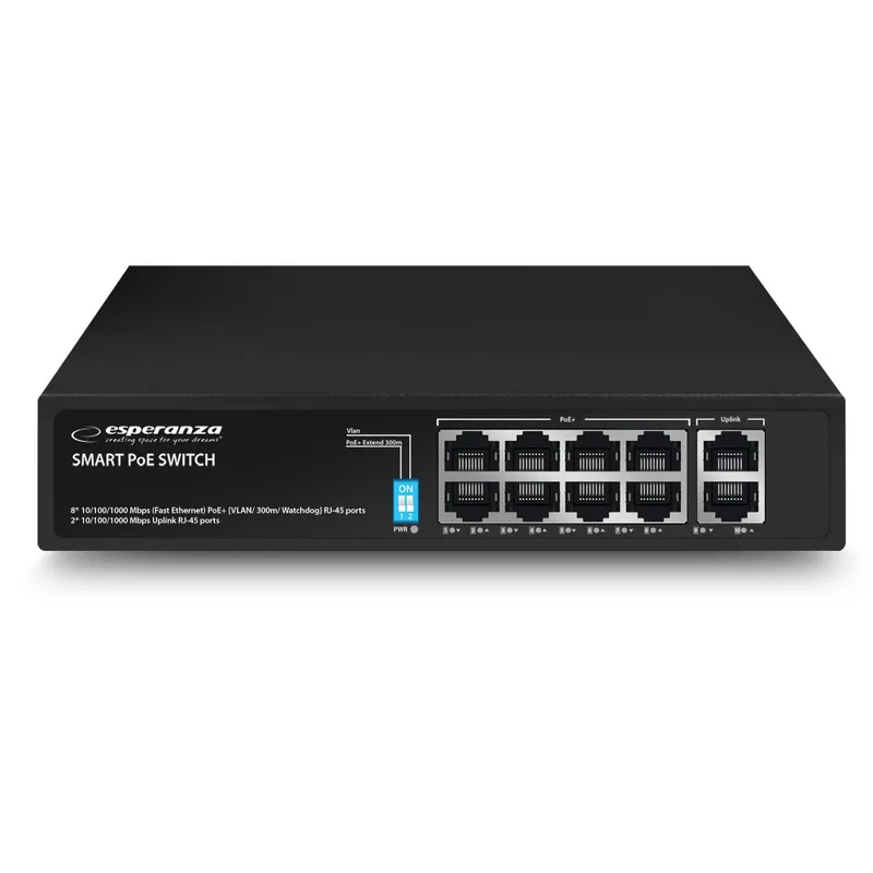 Esperanza Switch 10-portowy POE 10/100/1000 120W MATRIX ENS108