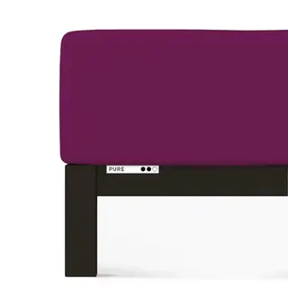 Prześcieradło Schlafgut Pure | 140x190-160x220 cm | Purple Deep | -160x220 - L (542) bawełna