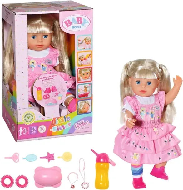 Lalka BABY Born Kindergarten Little Sister Młodsza Siostrzyczka 36cm 834916