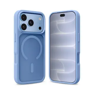 CRONG Etui Matte Magnetic MagSafe iPhone 18 Pro / 17 Pro niebieskie