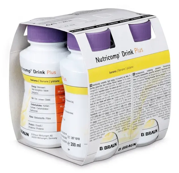 NUTRI comp DRINK zestaw 4 x 200ml smak bananowy