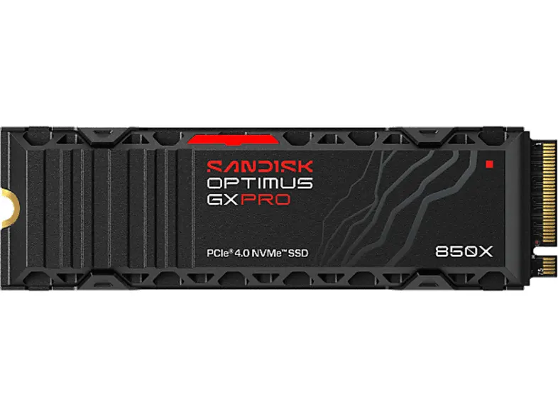 Dysk SSD SANDISK Optimus GX PRO 850X 2TB NVMe M.2 2280 PCIe 4.0 z radiatorem Czarny