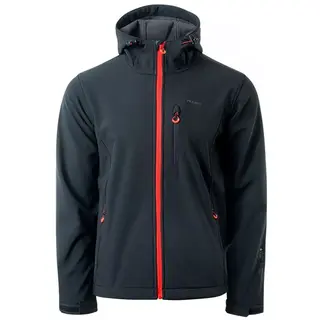 Kurtka męska Softshell Elbrus Iver - czarno-pomarańczowa, Rozmiar L