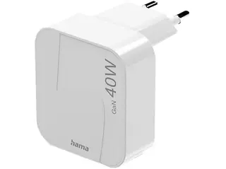 Ładowarka sieciowa HAMA GaN 40 W 2x USB-C Biały