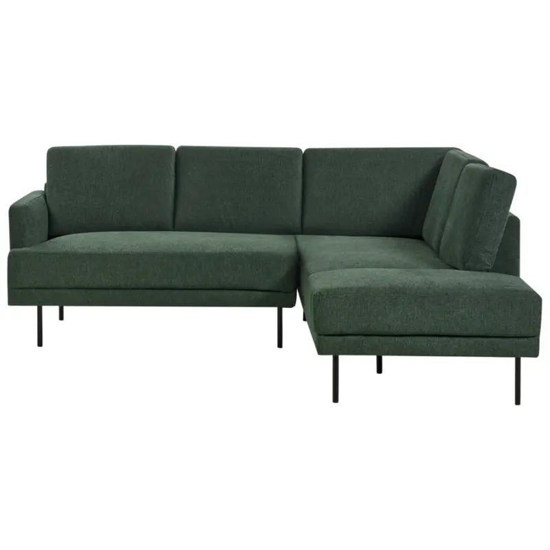 Sofa narożna lewostronna breda ciemnozielony lewostronny