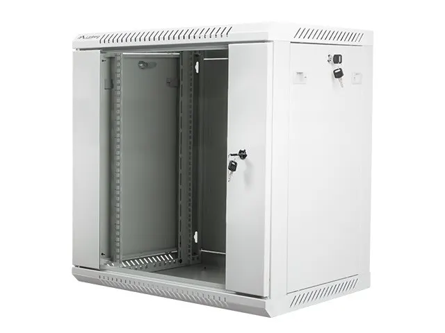 Lanberg Szafa instalacyjna wisząca 19 cali 12U 600X450mm szara (drzwi szklane)