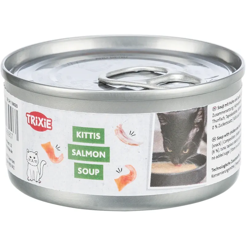 Trixie Kittis Soup, 4 x 80 g - Kurczak i łosoś
