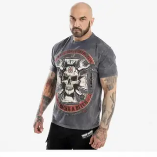 WCC West Coast Choppers - West Coast Motorcycle Washed Vintage Short-Sleeved T-Shirt for Men and Women, Trendy Style