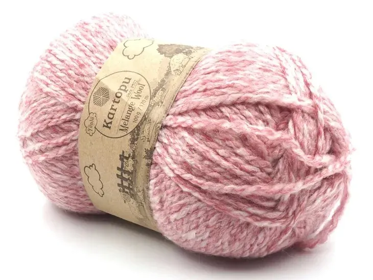 Włóczka Melange Wool róż melanż K9004