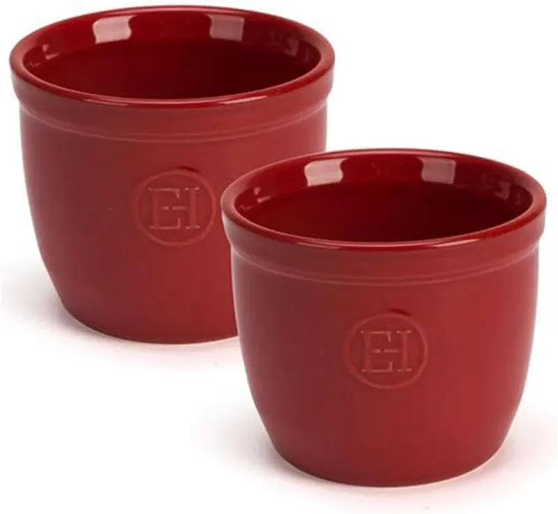 2 x talerz Ramekin nr 8 bordowy ceramiczny do piekarnika 200 ml