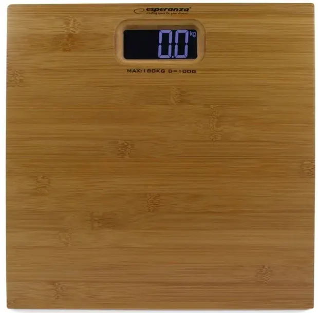 ELEKTRONICZNA WAGA ŁAZIENKOWA DO 180KG DO WARZENIA SIĘ BAMBUSOWA