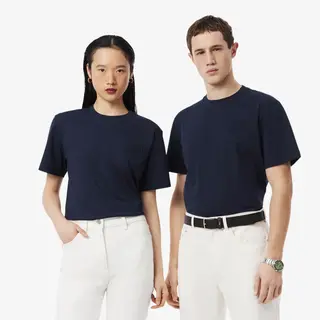 Lacoste Dżersejowy T-Shirt Z Tłoczonym Logo Męskie Szary