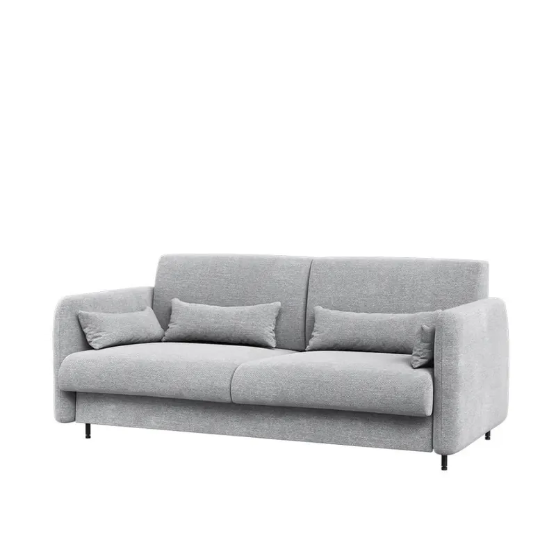 Sofa Bed Concept BC-19 do półkotapczanu BC-12 | 184x74X93 cm | Biały Połysk | Szary | funkcjonalna | do małych wnętrz | oszczędność miejsca