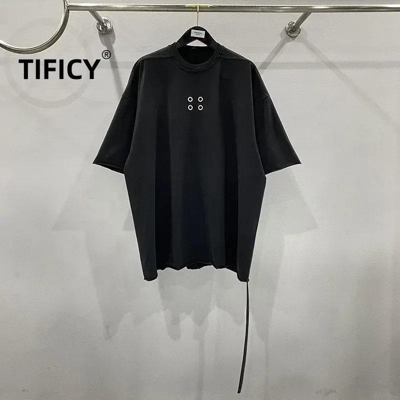 New Summer Women Men Solid Color Big Corns Design Loose Rolled Edge Ribbon Five and A Half Sleeves Thick Knitted TEE Shirt Tops