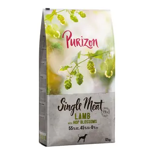 Purizon Single Meat, jagnięcina z groszkiem oraz kwiatami chmielu - 2 x 12 kg