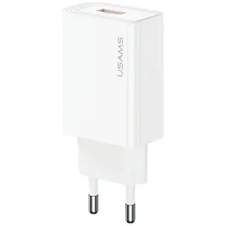 USAMS Ładowarka sieciowa T69 10,5W 2,1A USB-A biała