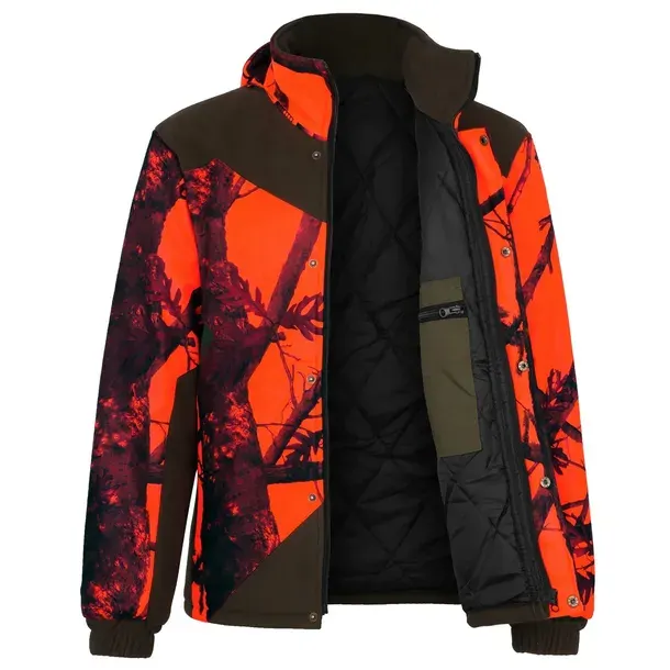 Kurtka myśliwska HUNTER na polowania zbiorowe, zimowa w kamuflażu orange XL
