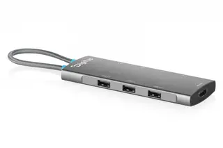 Digitus Stacja dokująca USB-C 8-portowa, HDMI 4K/60Hz, 2x USB-A + 1x USB-C 3.2 Gen1, 3x USB-A 2.0, Power Delivery 100W, DP 1.4 Alt Mode, kabel 18cm