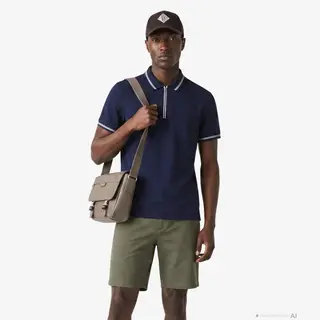 Lacoste Męskie Polo O Regularnym Kroju Granatowy