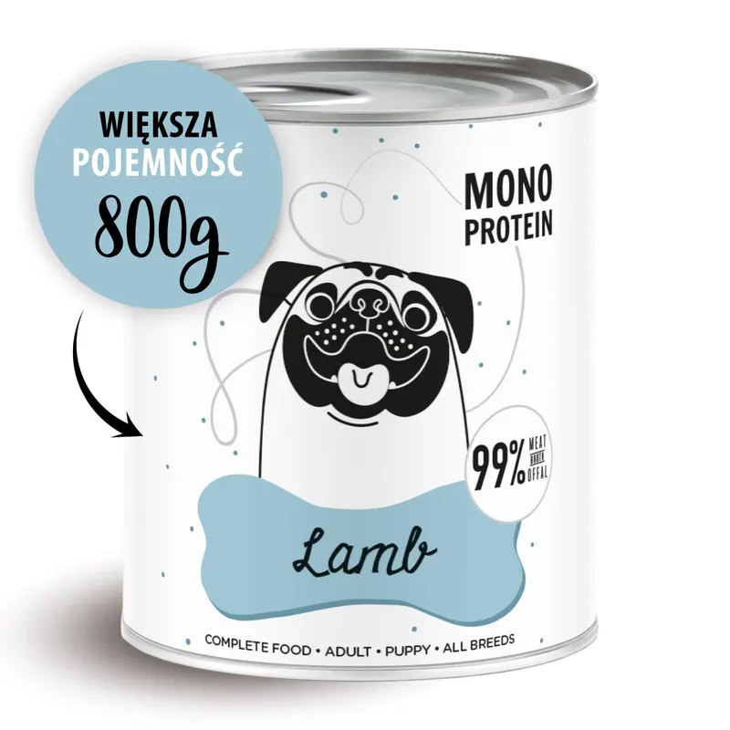 PAKA ZWIERZAKA Pepe Lamb Mono - mokra karma dla psa - 800g