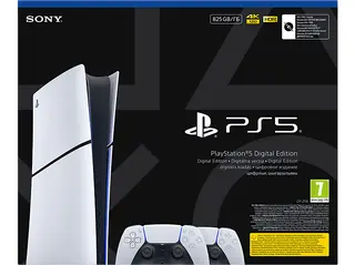 Konsola PLAYSTATION 5 Slim Digital Edition 825GB E Chassis (CFI-2100) + Dodatkowy kontroler Dualsense Biało-czarny
