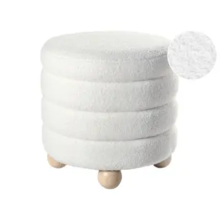 Puf CHILLY Boucle Złamana biel 42 cm 42 cm 41 cm