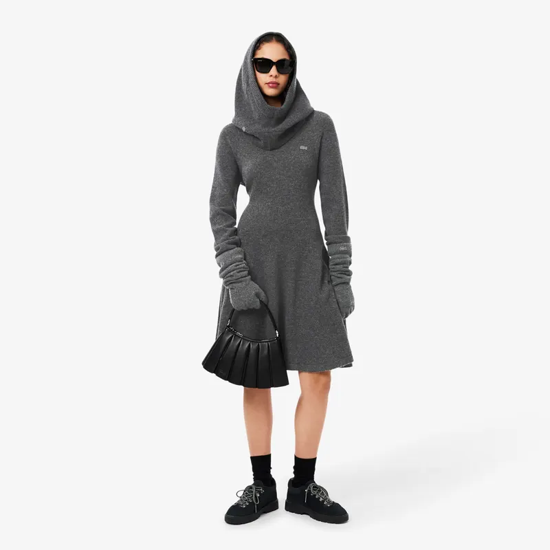 Lacoste Bezszwowa Kominiarka Z Wełny Zgrzebnej