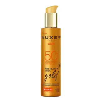 NUXE Rozświetlający Olejek z Drobinkami do Opalania Twarzy i Ciała SPF50 150ml