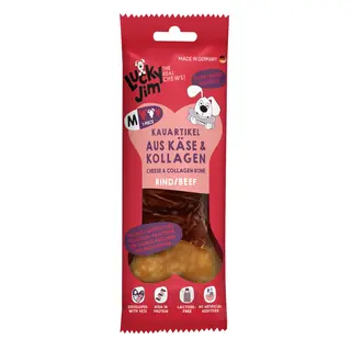 Lucky Jim Kość do żucia M - Ser i kolagen, wołowina (3 x 60 g)