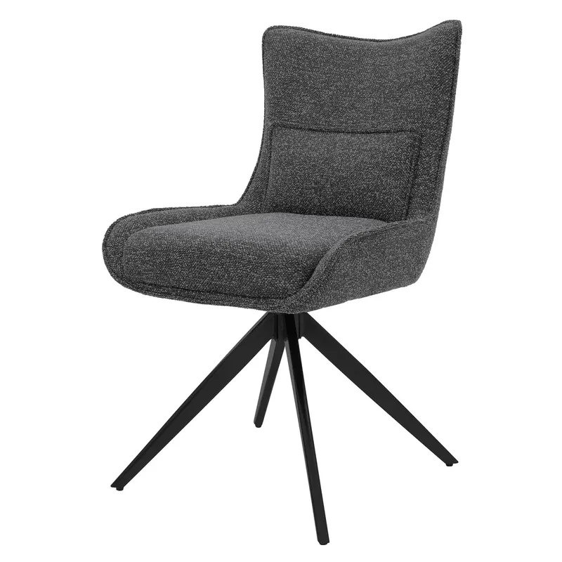 ML-Design Krzesla do jadalni i kuchni obrotowe 360 stopni zestaw 2, tapicerowane z poduszka ledzwiowa, fotel z nogami ze stali, regulowane nozki, no..