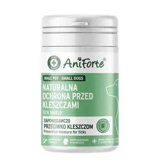 ANIFORTE Naturalna ochrona przed kleszczami Małe rasy - suplementy dla psa - 60 tabletek