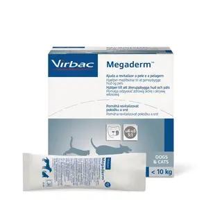 VIRBAC Megaderm Kwasy tłuszczowe wzmacniające skórę i sierść - suplementy dla psa i kota - 28x4ml