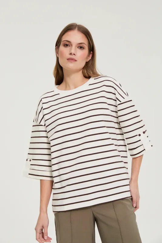 Bluza w paski biała