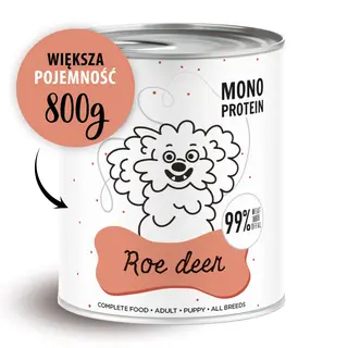 PAKA ZWIERZAKA Pepe Roe deer Mono - mokra karma dla psa - 800g